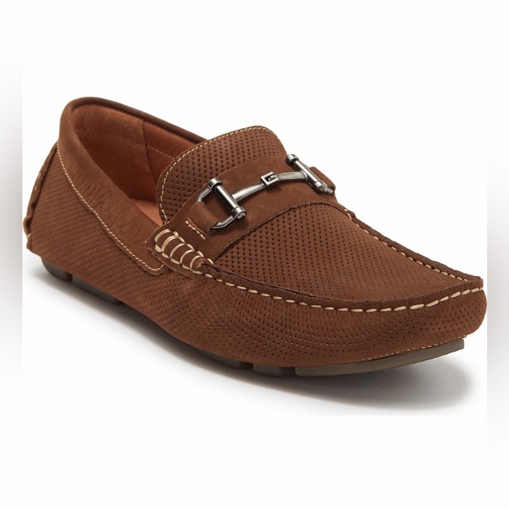NWOB Winthrop Naples Horsebit Loafer (Men) in Brown Nubuck 10